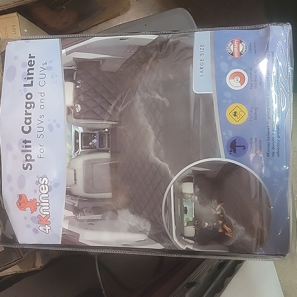 MONEY DONATED TO SPCA split cargo liner large car protection cover